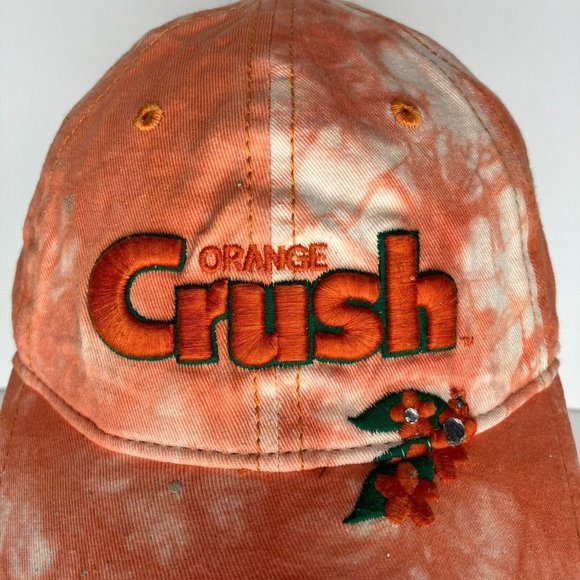 Orange Crush Adjustable Distressed Women's Hat - Picture 2 of 13